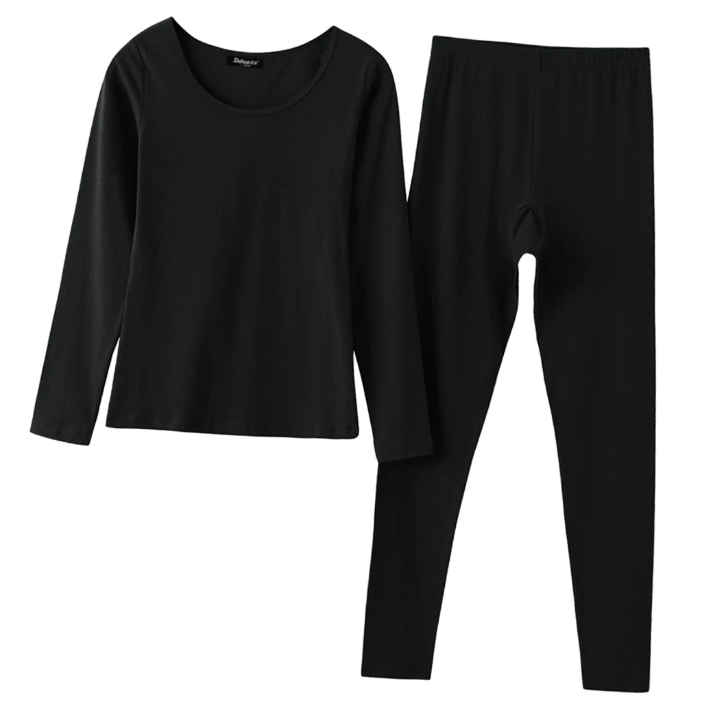 Women`s Thermal Underwear Sets Long Johns Base Layer Top & Bottom 2pcs Set