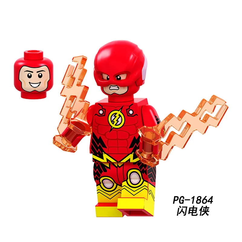 

Building Blocks PG1864 The Flash Martian Manhunter Robin Batman Superman Sinestro Flash Figures Children Brick Toys