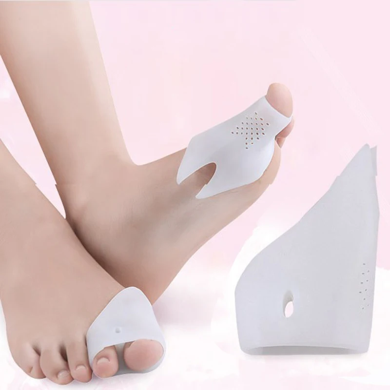 

1Pair Nice For Big Toe Separator Double-hole Thumb Hallux Valgus Orthotics Pedicure Toe Bone Thumb Correction Toe Braces