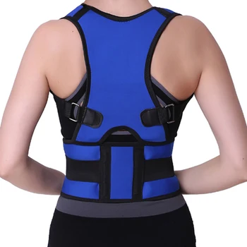 

Adjustable Men Women Back Brace Posture Corrector Back Support Shoulder Belt Black Blue Size S/M/L/XL/XXL