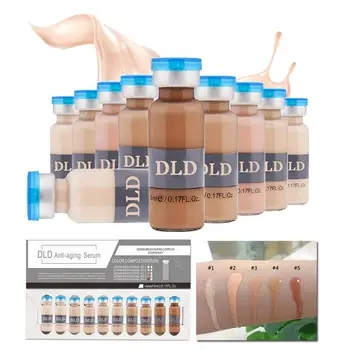 

High quality 5 Shades - BB-Serum Foundation Brightening Serum Natural Nude Concealer Make Up Beauty Tools-10pcs/Set