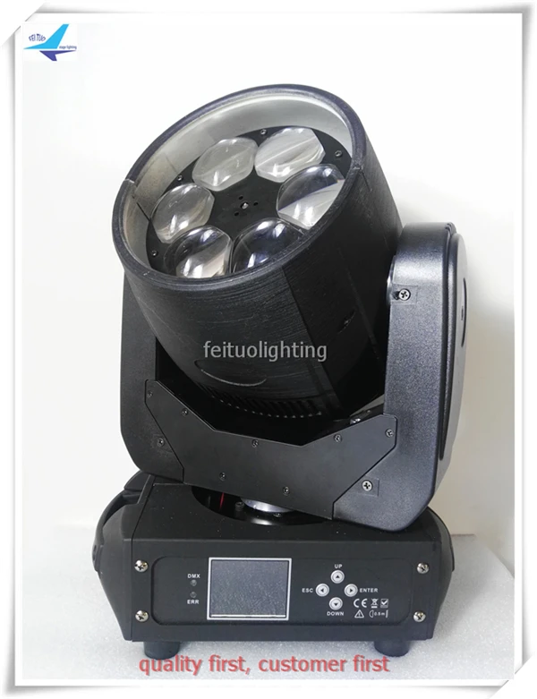12/лот Zoom light 6X40 Вт RGBW 4в1 quad B-eye светодиодный луч с движущейся головкой pro