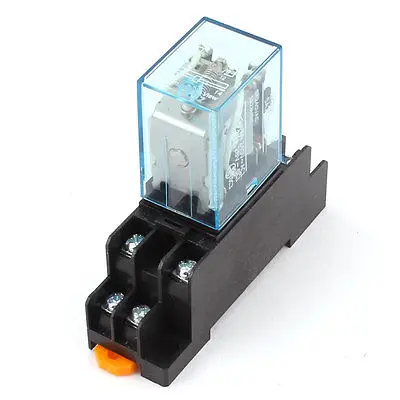 

DC 12V Coil 8 Pin DPDT Pilot Lamp Electromagnetic Power Relay w Socket