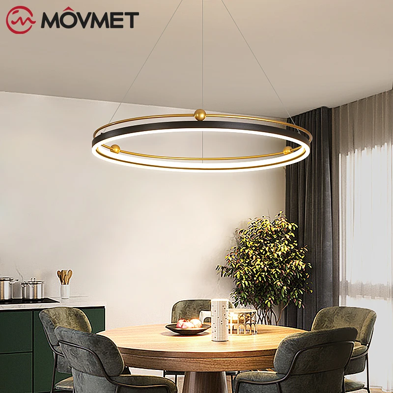 

Minimalist Gold Chandelier Lighting For Living Room Bedroom Chandeliers Creative Home Lighting Fixtures with Remote