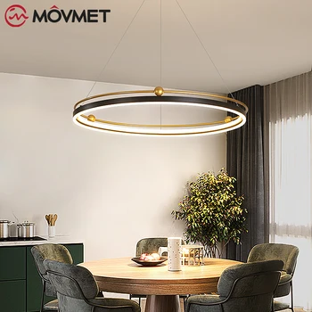 

Minimalist Gold Chandelier Lighting For Living Room Bedroom Chandeliers Creative Home Lighting Fixtures with Remote