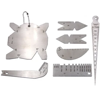 

7Pcs/Set Weld Inspection Gauge Set Angle Heights Width Depths Measuring Tools Bead Crown Test