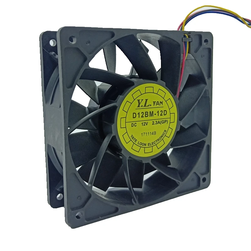D12BM 12D For YLFan 12038 12V 4 Pin PQM Temperature Control Cooling Fan