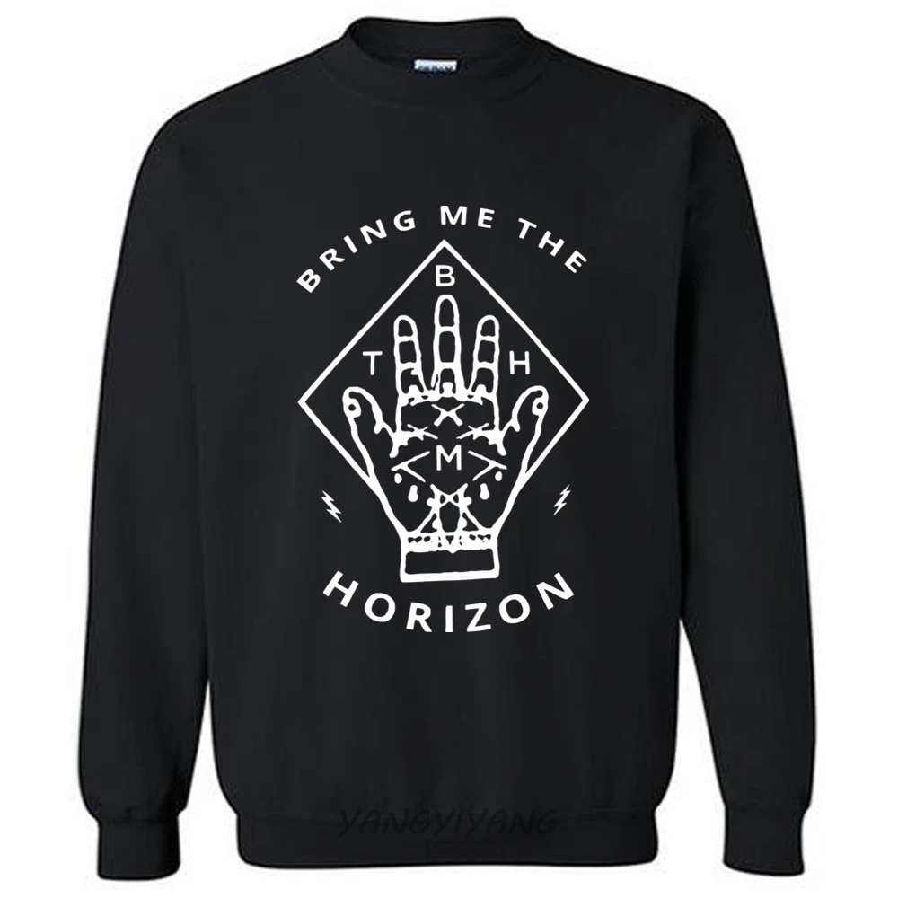 Bring Me The Horizon The H BMTH осенний хлопковый свитшот мужские черные толстовки Прямая - Цвет: black