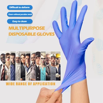 

100pcs/set Disposable Nitrile Gloves Waterproof Multipurpose Household Cleaning Washing Laboratory Gloves Dustproof Size S M L