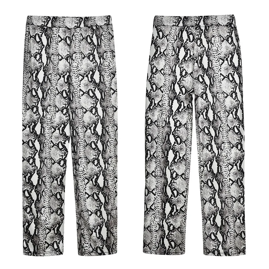 Высокая талия Леопард Snaks печати брюки леггинсы зимние женские модные сексуальные с животным принтом длинные облегающие брюки Клубные штаны 8,10