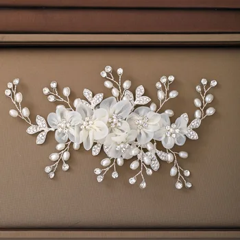 

Luxury Hair Jewelry Wedding Hair Jewelry Headdress Rhinestone Flower Hair Comb Headpeice Women Hair Pin Bride Accessory VL