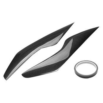 

Carbon Fiber Headlight Eyebrow Cover Trim Head Light Lamp Eyelids Styling for Ford Focus 2009-2011