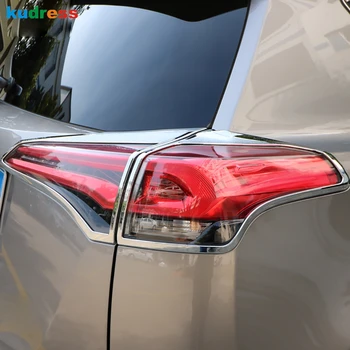 

For Toyota RAV4 RAV 4 2016 2017 ABS Chrome Car Styling Rear Tail Light Lamp Taillight Cover Trim Frame Exterior Auto Accessories