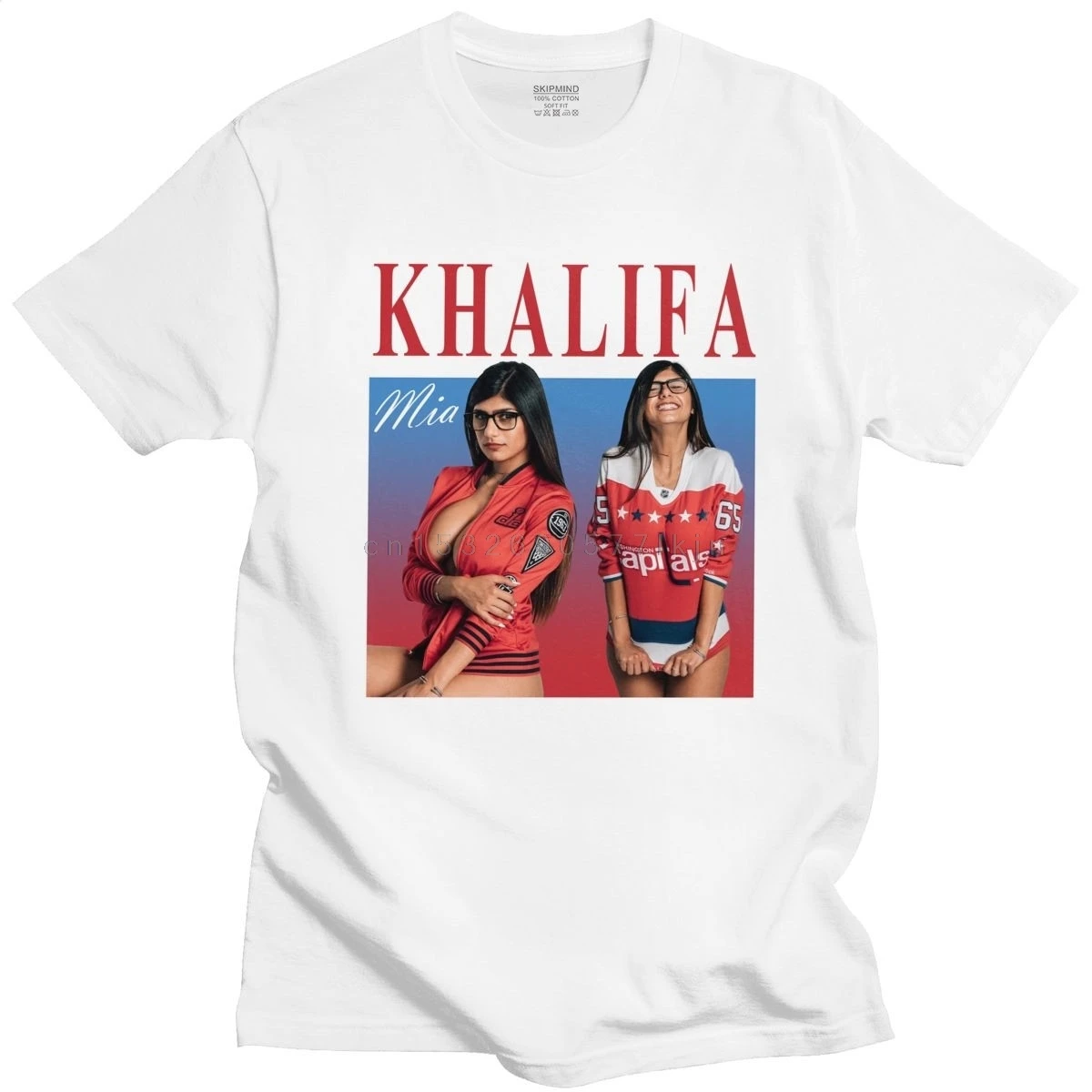Модная Сексуальная футболка Mia Khalifa Мужская с коротким рукавом графическим