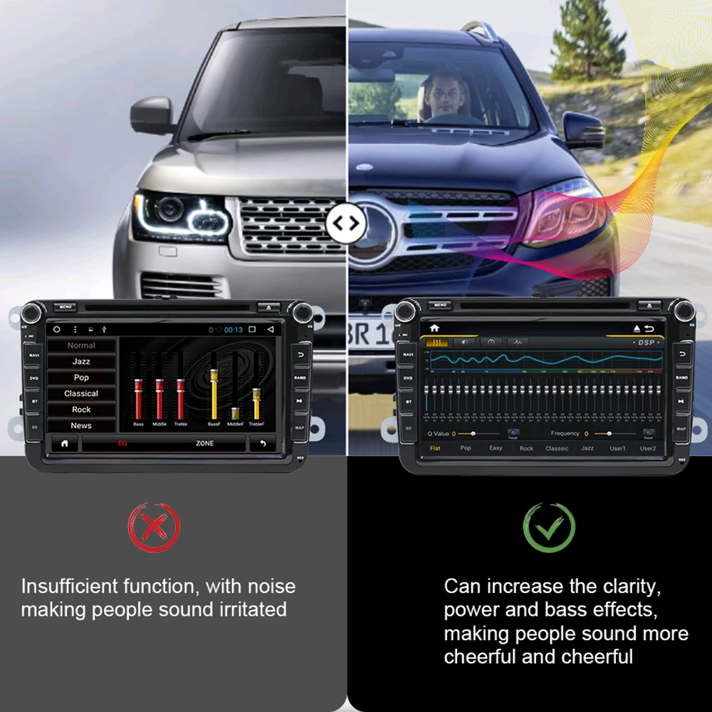 Eunavi 2 din Android 9,0 автомобильный dvd радио gps для VW Volkswagen Polo Jetta passat b6 b7 cc fabia skoda Touran golf 6 Tiguan ips DSP