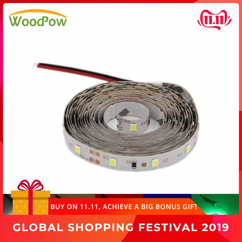 buy Ultra Bright 300leds 5M Full Set LED Strip Light Ribbon Flexible 60leds m SMD 2835 12V DC 1m 2m 3m 5m Green Red Blub Warm White