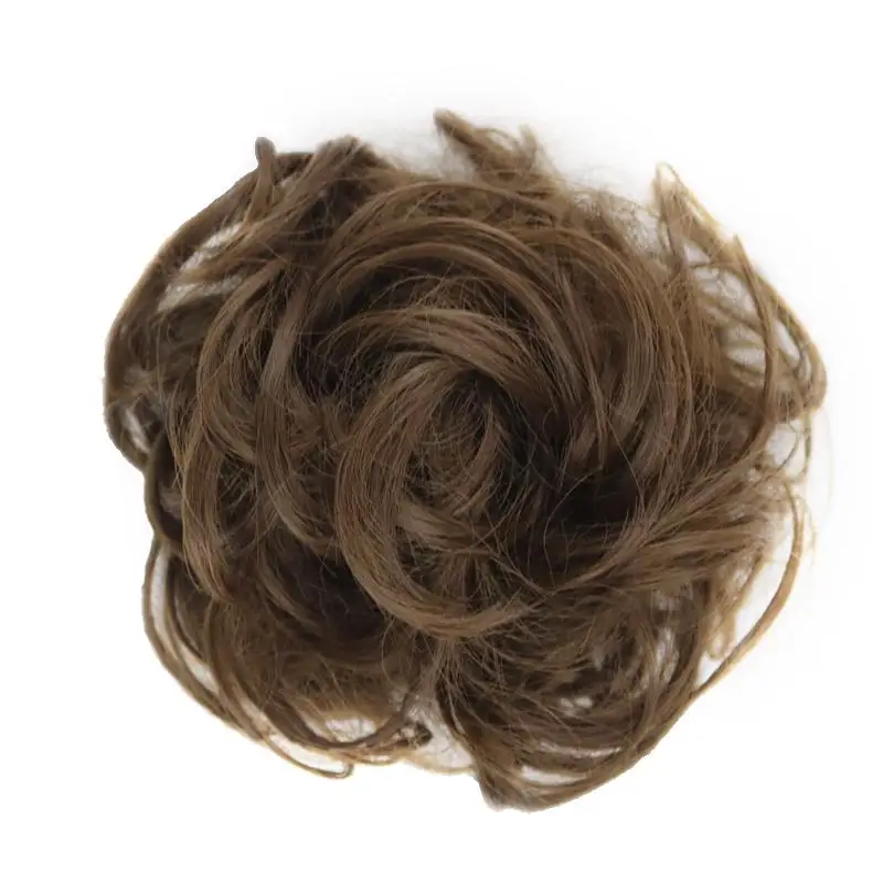 Легко носить, стильные, резинки для волос, вьющиеся волосы для наращивания и натуральные грязные пучки для наращивания волос женский парик для женщин пончик для волос - Цвет: 10
