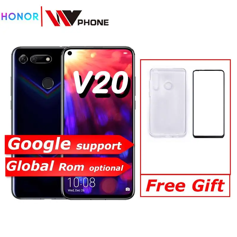 Online Honor v20 honor Ansicht 20 Link Turbo Smartphone honor V20 Android 9 Unterstützung NFC schnelle ladung Handy