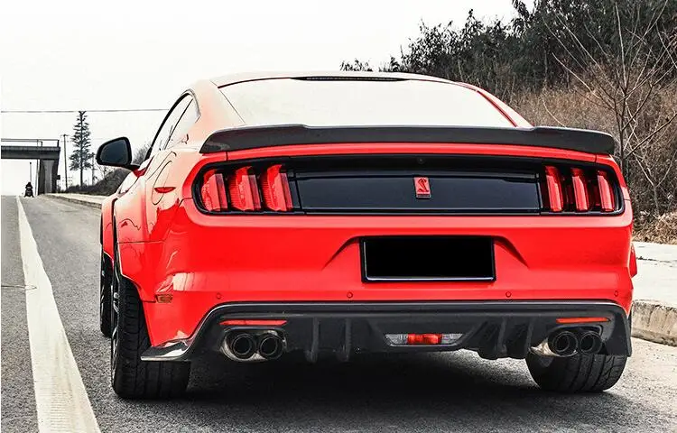 Высокое качество углеродного волокна и ABS заднее крыло багажника спойлер для FORD MUSTANG RS Стиль