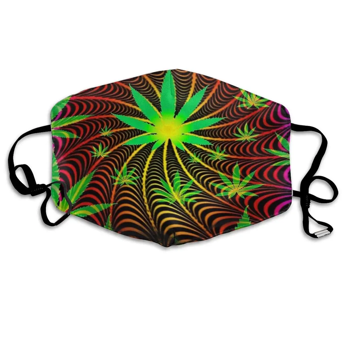

YongColer Washable Reusable Cool Tie Dye Weed Unique Design Mouth Mask Dustproof Half Face Breathable Mouth Mask for Men Women