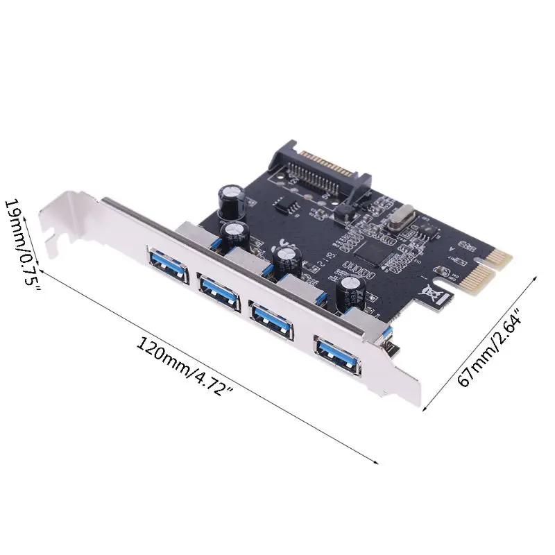 PCI E PCI E PCI Express To USB 3 0 VIA Chip SATA Interface 4 Port 3