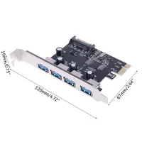 ל sata PCI-E PCI-E PCI Express ל- USB 3.0 VIA שבב SATA ממשק 4 Port מתאם ממיר כרטיס עבור Windows Desktop (3)