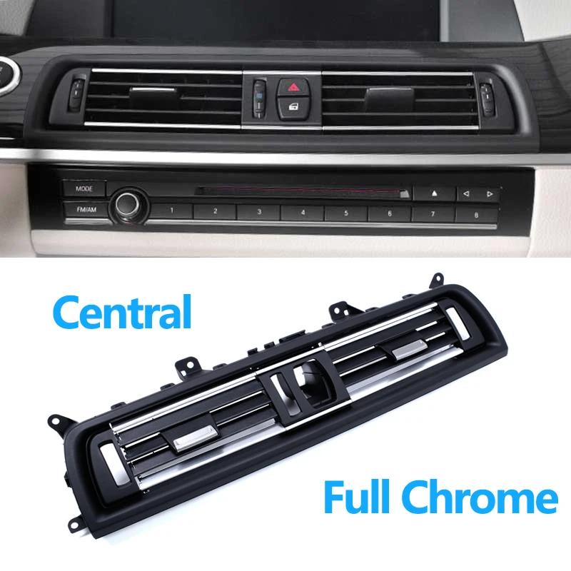 Правый руль RHD Full Chrome Кондиционер AC решетка вентиляции для BMW 5 серии F10 F11 F18 520 523 525