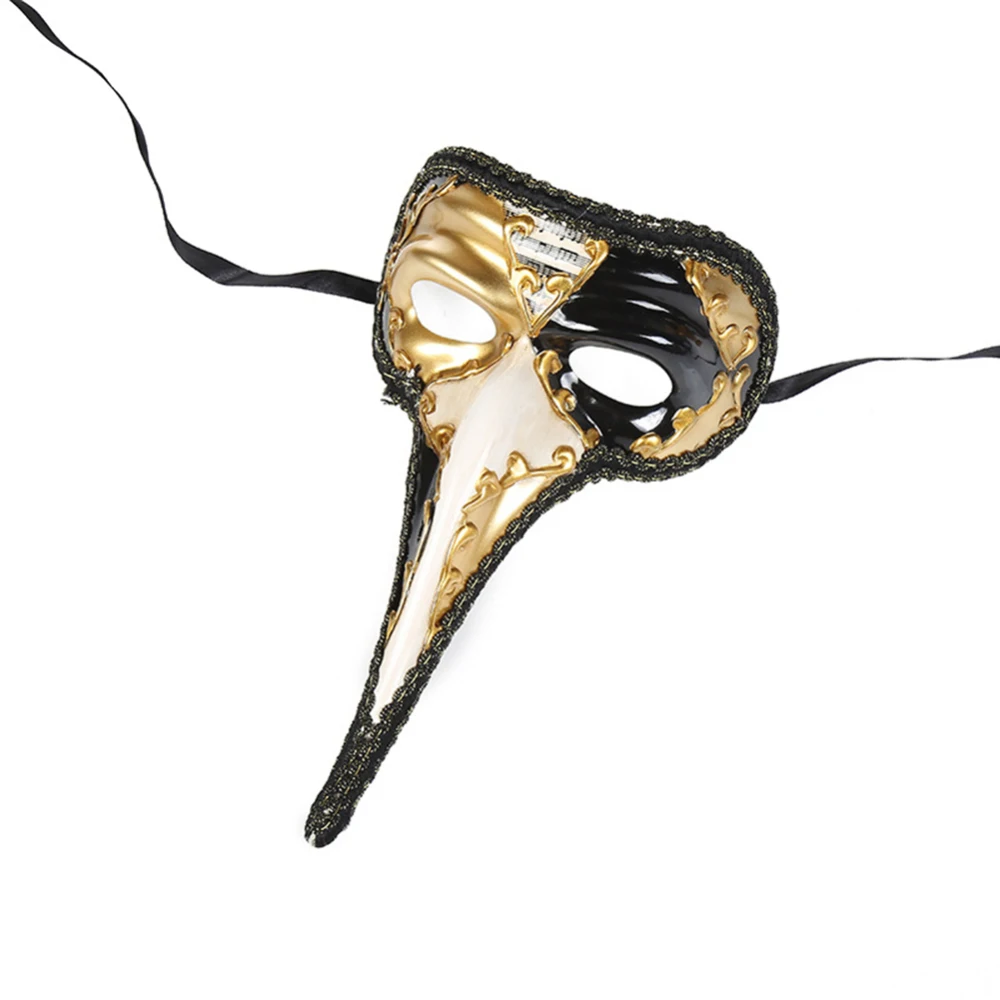 

Venetian Half Face Mask Halloween Masquerade Long Mouth Mask For Carnival Theme Party Cosplay Dance Makeup Props