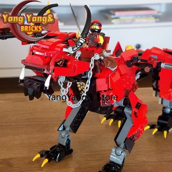 

06081 Ninja City series Flames Dragon Proto-saur Building Blocks Bricks Compatible Gift to the boy Educational toys