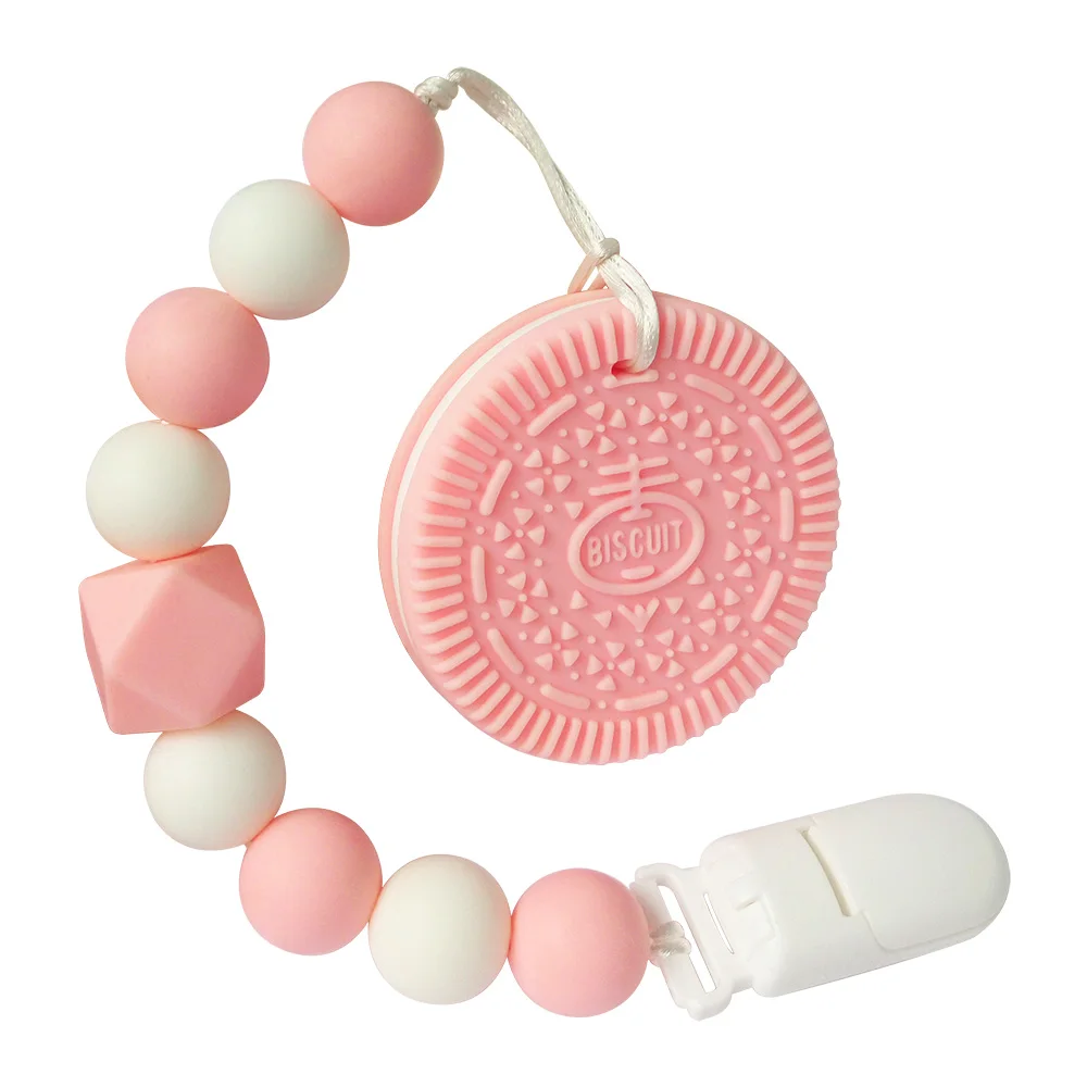 Joepada Baby Teething Necklace lovely Koala Owl Horse Cookies Baby Teether Molar Toy Gift Raccoon Food Grade Silicone Beads 3