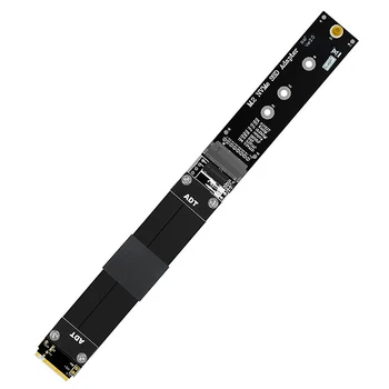 

R44SF M.2 NVMe M Key Extension Cable SSD Riser Card Ribbon Line Support M2 to PCI Express 3.0 PCIe X4 Full Speed 32G/Bps