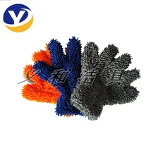 Напрямую от производителя, многофункциональных пальцев перчатки для мытья автомобиля двухсторонние полностью бархатные автомобильные перчатки для мытья автомобиля