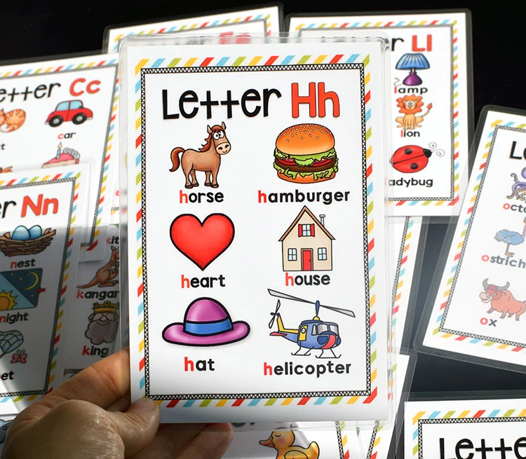 Phonics английские учебные материалы орфография 26 буквенные карты флэш-карты Чехол обучающие материалы для молодых студентов