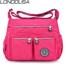 Модные многокарманные Нейлоновые женские сумки на плечо легкие водонепроницаемые сумки через плечо для женщин Высокое качество Женская дорожная сумка