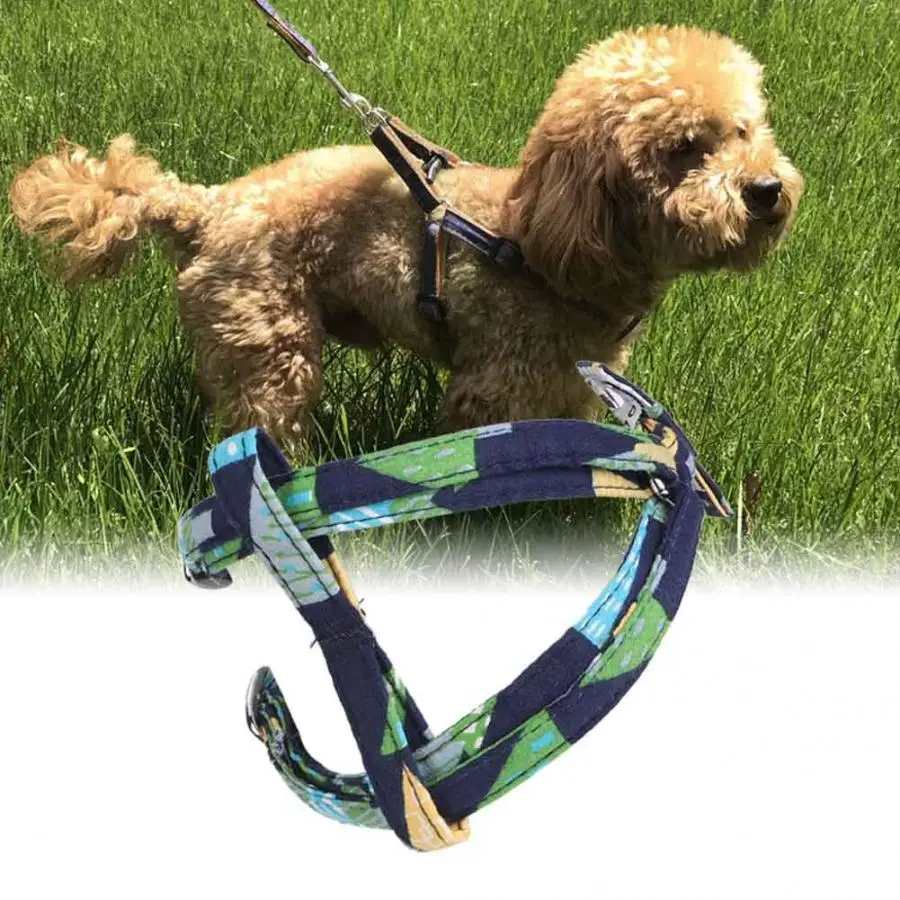 

Adjustable Pet Dog Harness Strap And Training Leash Forest Pattern Set(M)