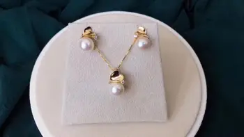 

3 Color Exquisite Heart 925 Sterling Silver Pendant and Earrings Set Mountings Findings Jewelry Set Parts for Pearls Beads