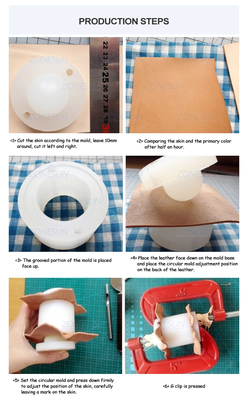 ZONESUN пластик DIY кожаный колокольчик фигурная форма ремесленные инструменты Moding кожа пробивая высечки кожевенное ремесло наборы инструментов