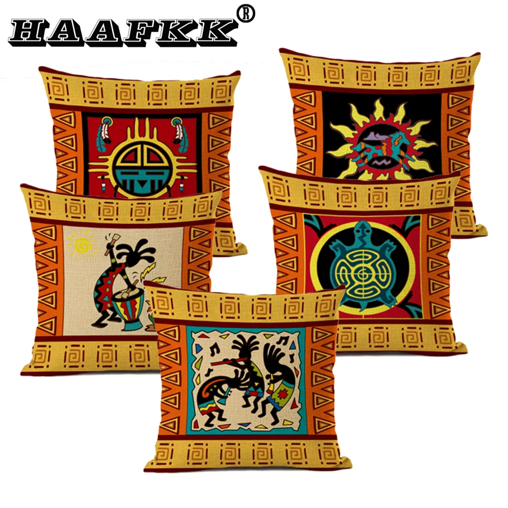 

Geometric Embroidered Pillow Cushion At Home Case Embroidery Pillowcase Throw Pillow Cushion on Couch