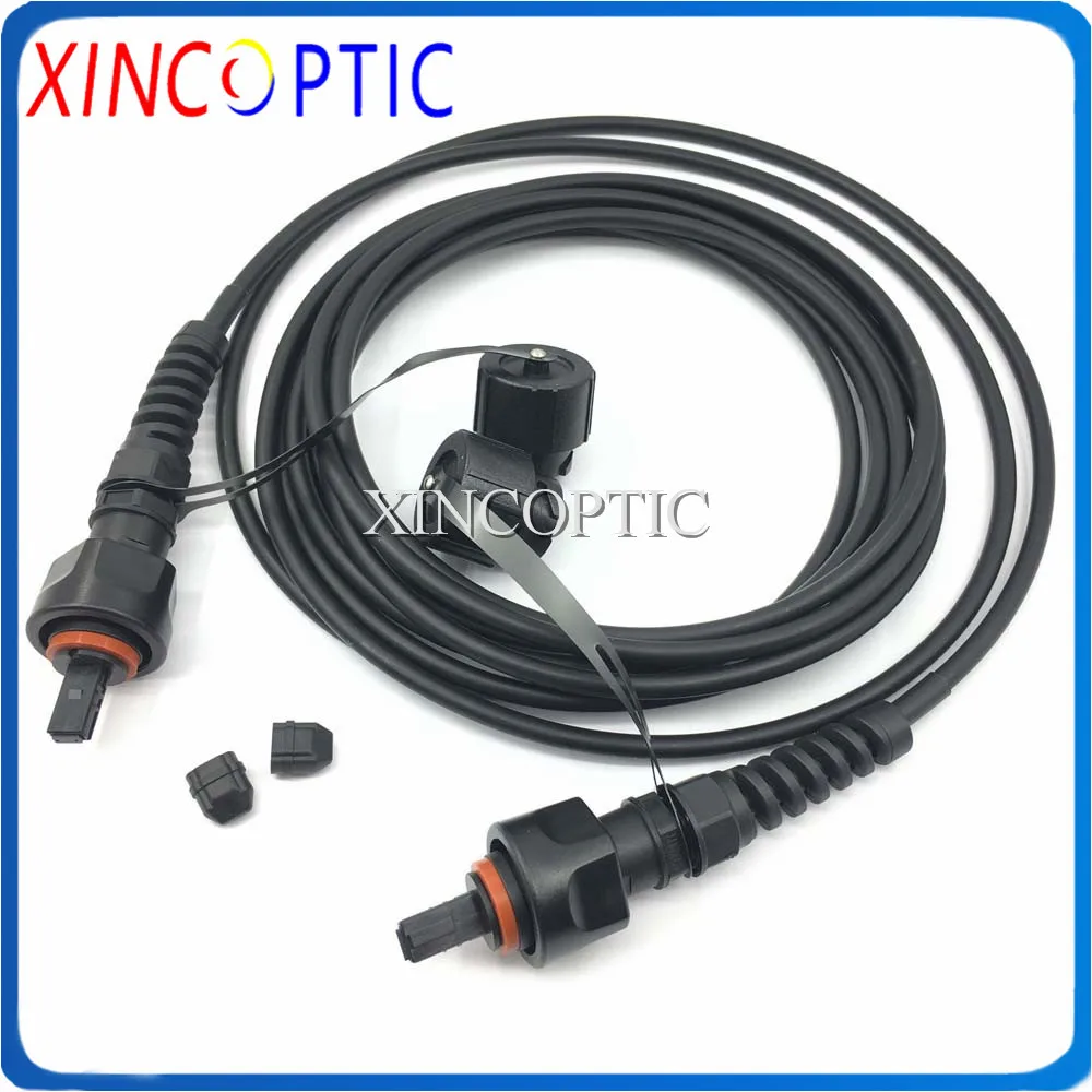 

12F SM G657A 20Meters MPO/APC Female to MPOAPC Male Outdoor Waterproof 12Core 20M Armored Fiber Optic Black Cable Patch Cord