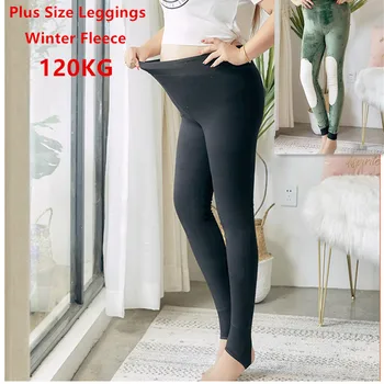 

Winter Leggings Women Thicken Fleece Leggins Mujer Plus Size 6XL 120KG Push Up Black Legging Fitness Warm Pants Femme Leginsy