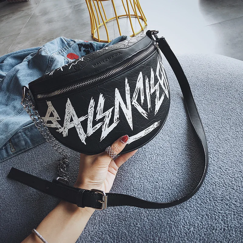 

New Women's Bag 2019 New Fashion Chest Bag Pocket Diagonal Package Letter Large Capacity Handbag