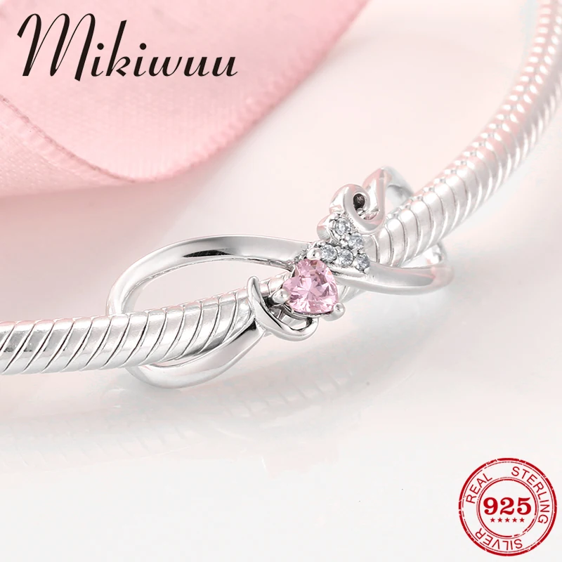 

Hot 925 Sterling Silver Endless eternal love Fashion DIY beads Fit Original Pandora Charms Bracelets making