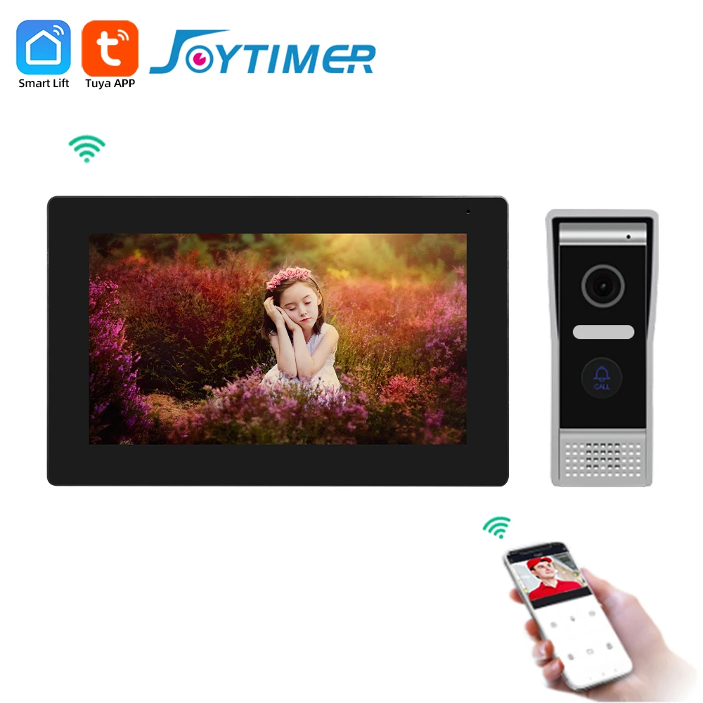 audio door phone Joytimer IP System Video Intercom  Wireless Video Door Phone Tuya Smart Home For home indoor Monitor Motion Detection Doorbell audio door phone system Door Intercom Systems