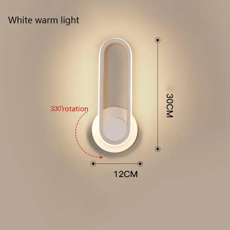 White Warm Light Современный Железный настенный светильник, светильник s, белый светодиодный светильник, Полоска, настенные бра, лампы для спальни, ванной, отеля, лестницы, прикроватный, для столовой, настенный светильник - Цвет абажура: White Warm Light