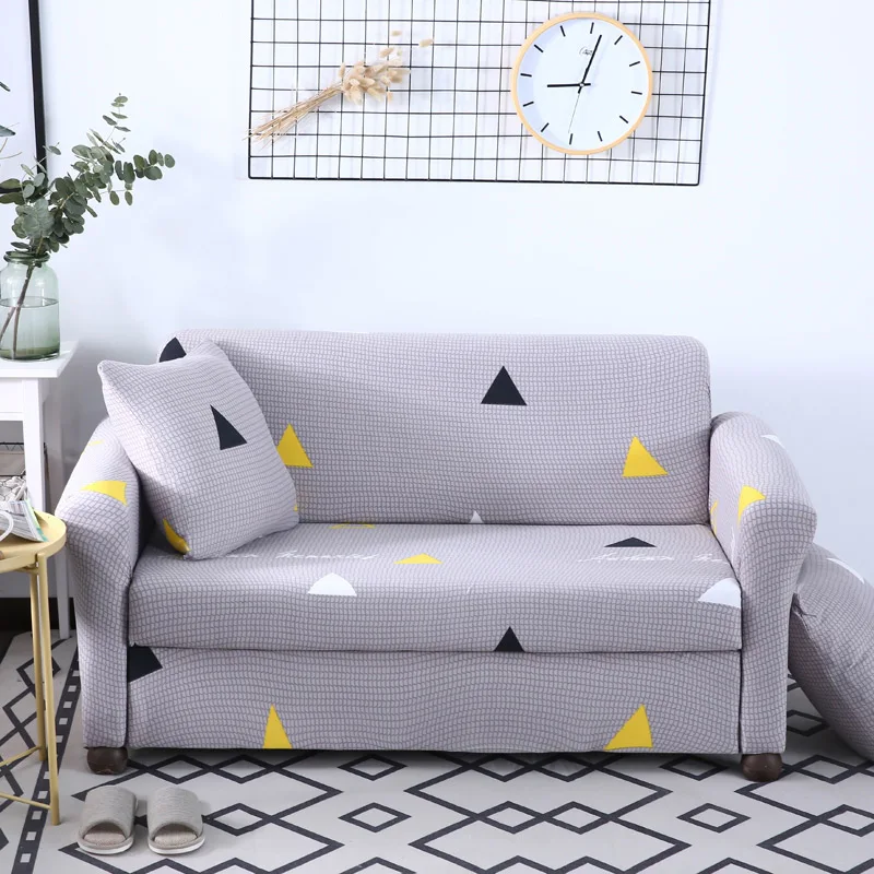 Геометрические диван крышка эластичный стрейч Универсальный диванных чехлов секционный диван угловой диван обложки для мебель кресла 1/2/3/4-seater - Цвет: Color 1