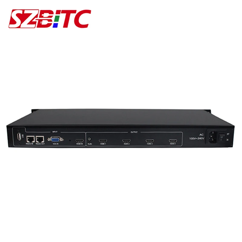  SZBITC Video Wall Processor 2x2 1x2 2x1 1x3 1x4 TV Splicing Box HDMI Video Controller 180 degrees R