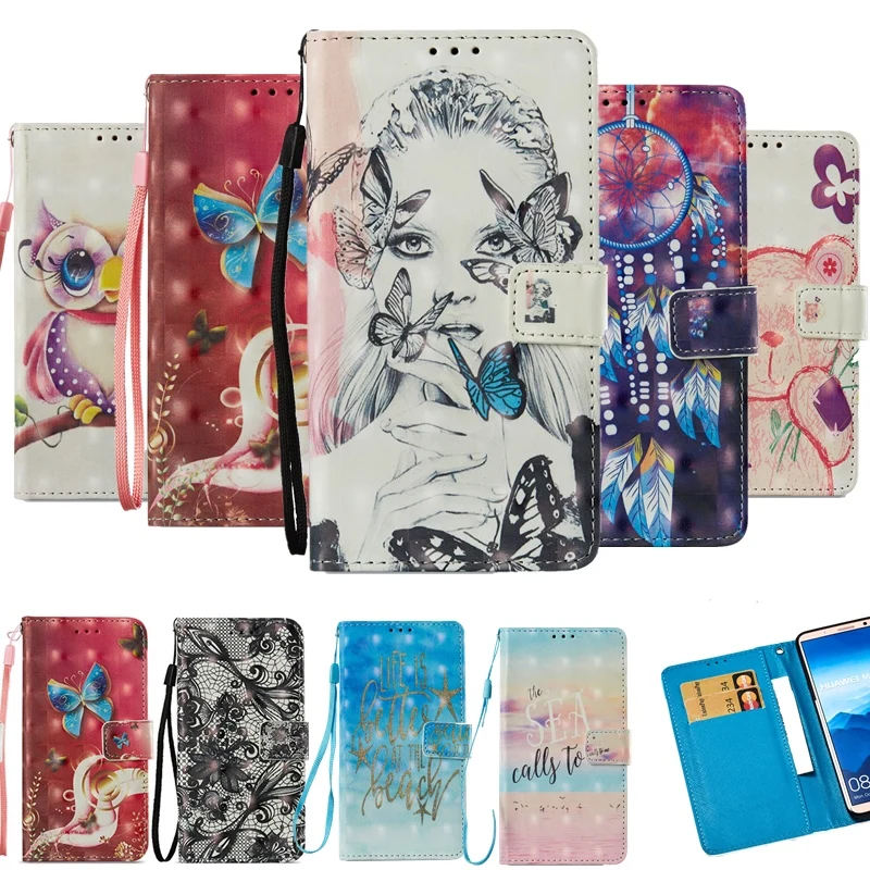 

3D Painted Case For Redmi 4A 5A 4X note 5A Y1 Note 5A Note 4X Note4 Mi A1 Note 5A Prime cover Wallet PU Leather Flip Phone Cases