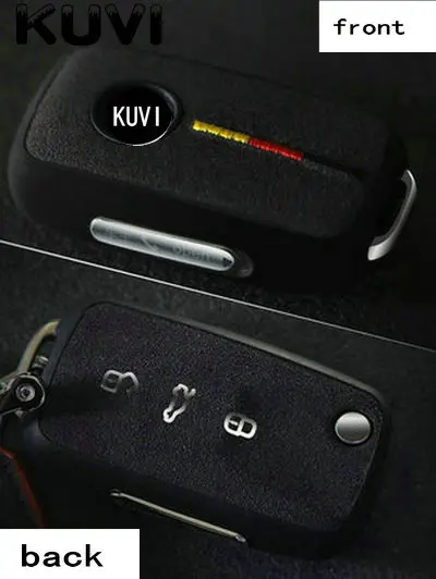 ТПУ замшевый чехол для ключей для VW golf для Skoda роскошный Октавия Рапид для SEAT leon ibiza 3 кнопки дистанционного управления