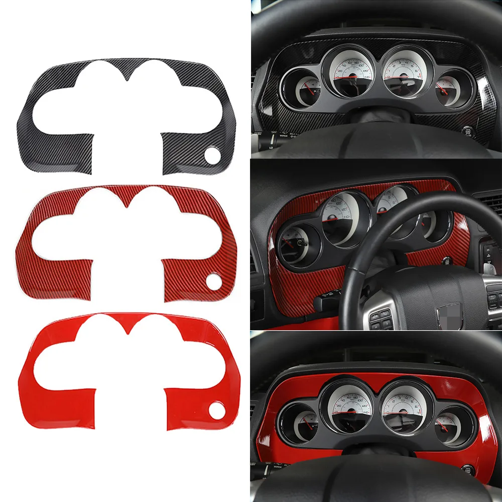 

Fit for Dodge Challenger 2009-2014 ABS Interior Dashboard Trim Instrument Panel Cover Exterior Car Accessories