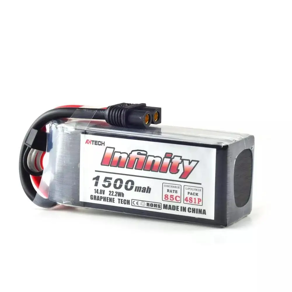 

LeadingStar Infinity 4S 14.8V 1500mAh 85C Graphene LiPo Battery XT60 Support 15C Boosting Charger